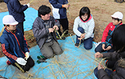 縄づくりの指導